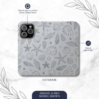 Washed Away - iPhone Flip Case Wallet, Leather Folio Case Phone Case-aesthetic phone case-shockproof phone case-cute phone case-designer phone case-elegant phone case-luxury phone case-phone accessories-fashion accessory