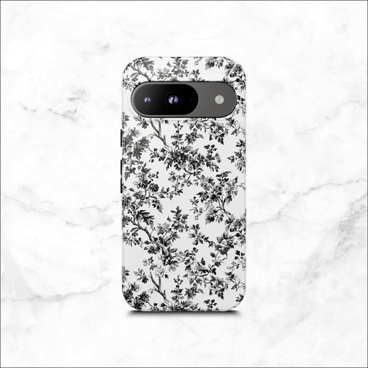 Noir Toile - Google Pixel Case Phone Case-aesthetic phone case-shockproof phone case-cute phone case-designer phone case-elegant phone case-luxury phone case-phone accessories-fashion accessory