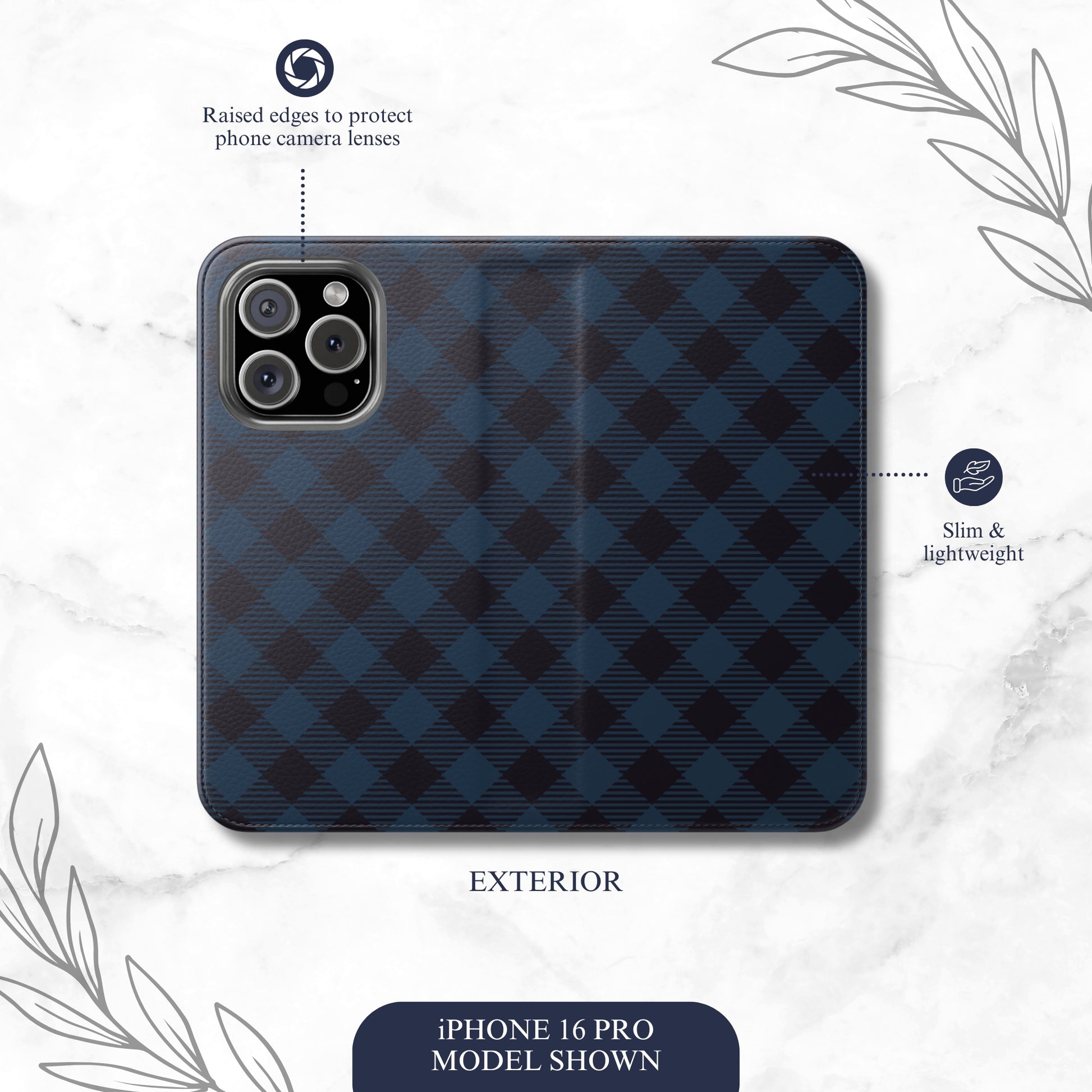 Denim Jeans - iPhone Flip Case Wallet, Leather Folio Case Phone Case-aesthetic phone case-shockproof phone case-cute phone case-designer phone case-elegant phone case-luxury phone case-phone accessories-fashion accessory