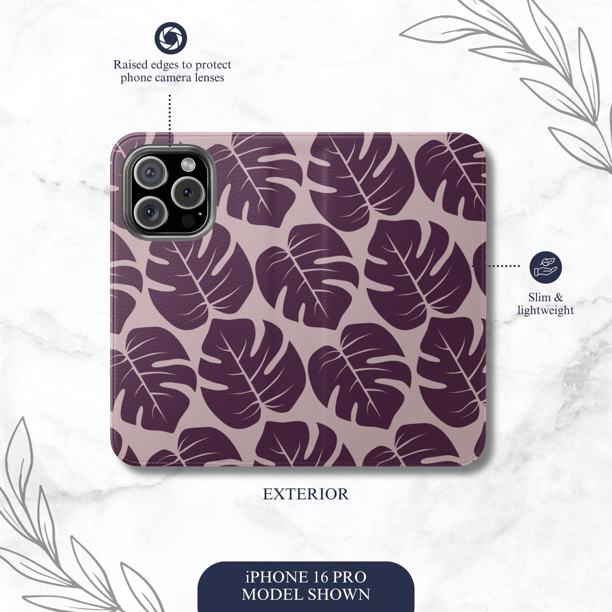 Lilac Wild - iPhone Flip Case Wallet, Leather Folio Case Phone Case-aesthetic phone case-shockproof phone case-cute phone case-designer phone case-elegant phone case-luxury phone case-phone accessories-fashion accessory