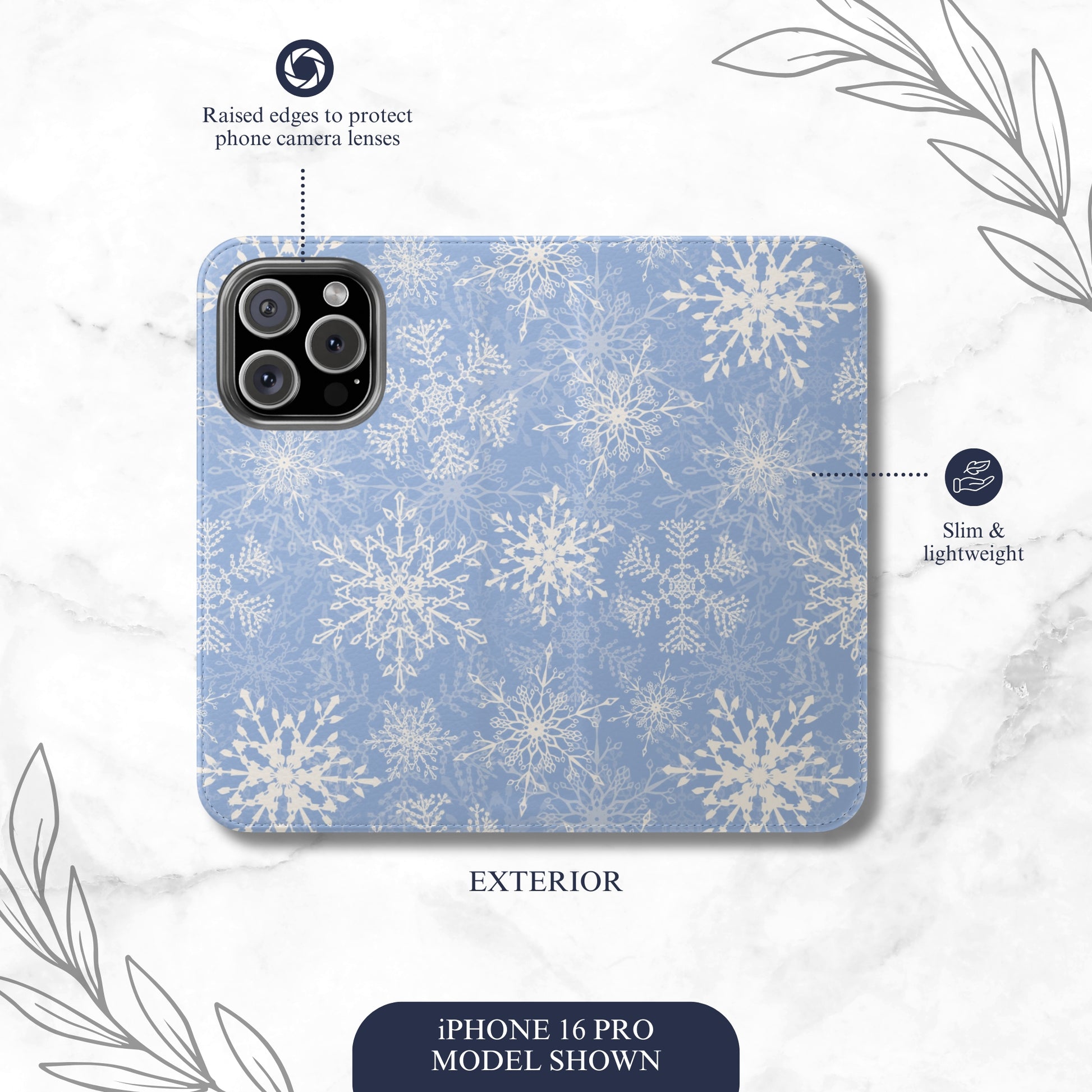 Winter Kiss - iPhone Flip Case Wallet, Leather Folio Case Phone Case-aesthetic phone case-shockproof phone case-cute phone case-designer phone case-elegant phone case-luxury phone case-phone accessories-fashion accessory