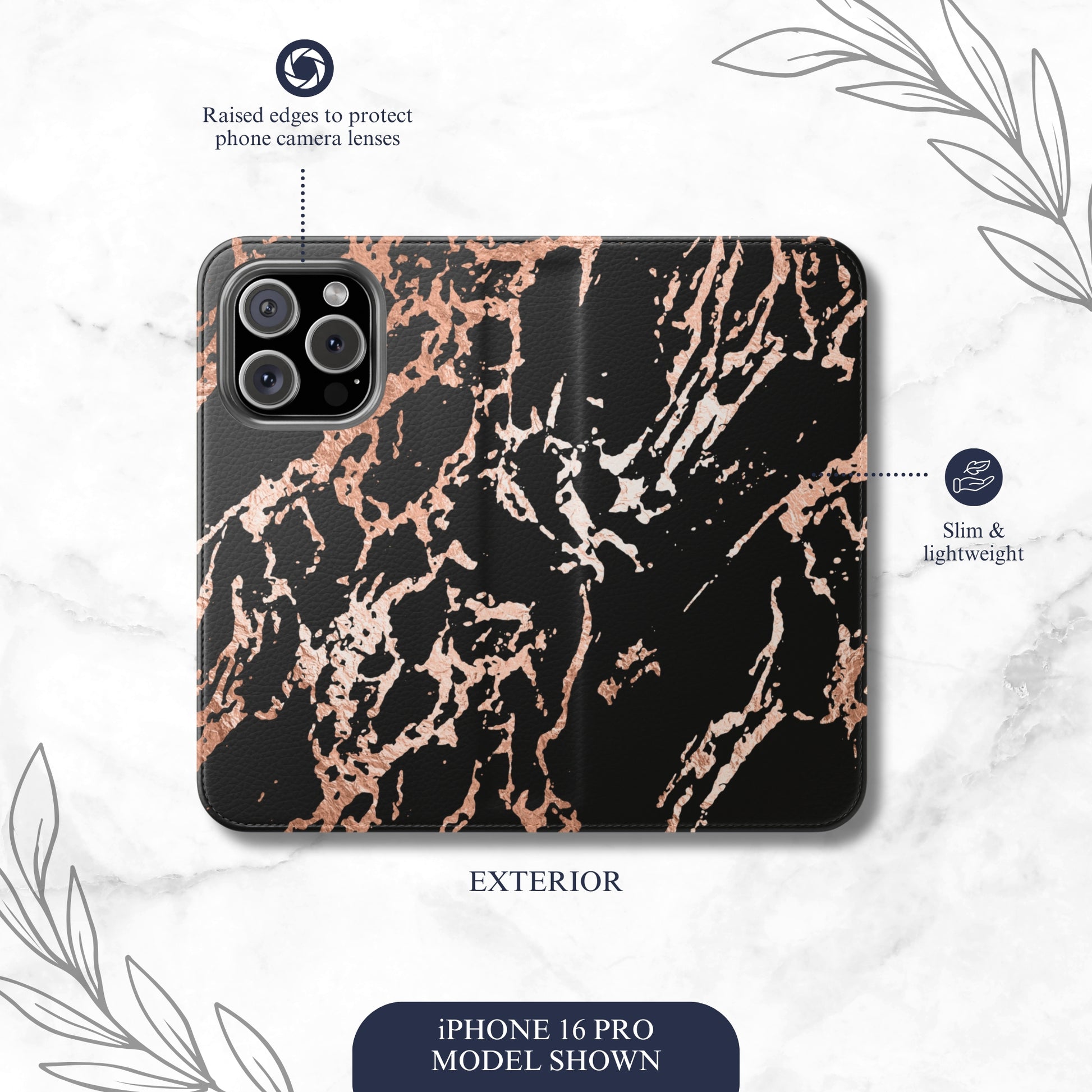 Molten Luxe - iPhone Flip Case Wallet, Leather Folio Case Phone Case-aesthetic phone case-shockproof phone case-cute phone case-designer phone case-elegant phone case-luxury phone case-phone accessories-fashion accessory