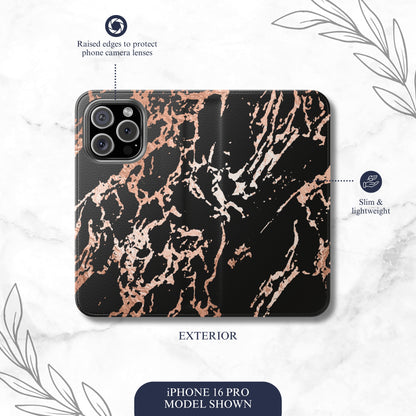 Molten Luxe - iPhone Flip Case Wallet, Leather Folio Case Phone Case-aesthetic phone case-shockproof phone case-cute phone case-designer phone case-elegant phone case-luxury phone case-phone accessories-fashion accessory