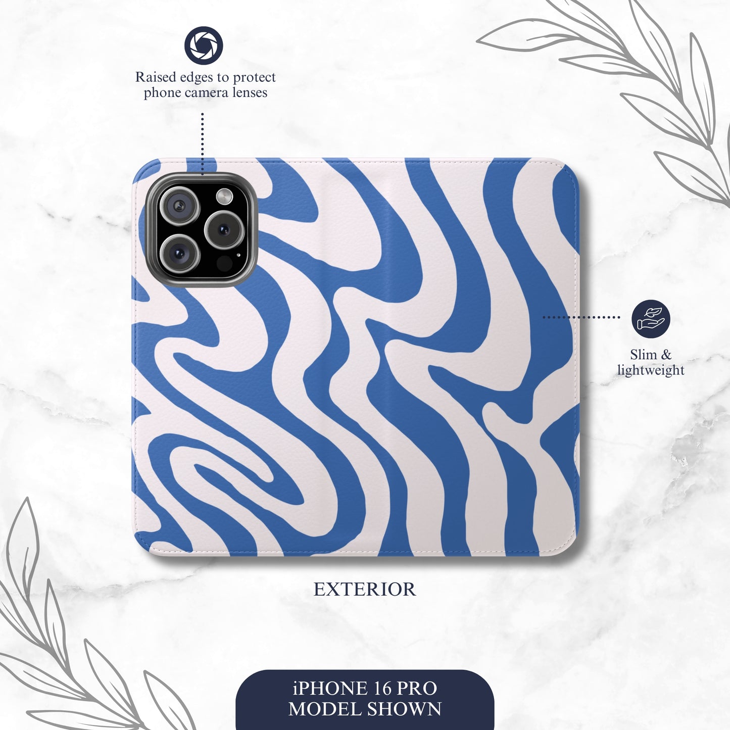 Wave Rider - iPhone Flip Case Wallet, Leather Folio Case Phone Case-aesthetic phone case-shockproof phone case-cute phone case-designer phone case-elegant phone case-luxury phone case-phone accessories-fashion accessory