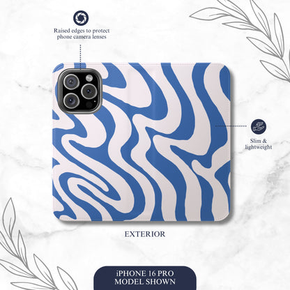 Wave Rider - iPhone Flip Case Wallet, Leather Folio Case Phone Case-aesthetic phone case-shockproof phone case-cute phone case-designer phone case-elegant phone case-luxury phone case-phone accessories-fashion accessory
