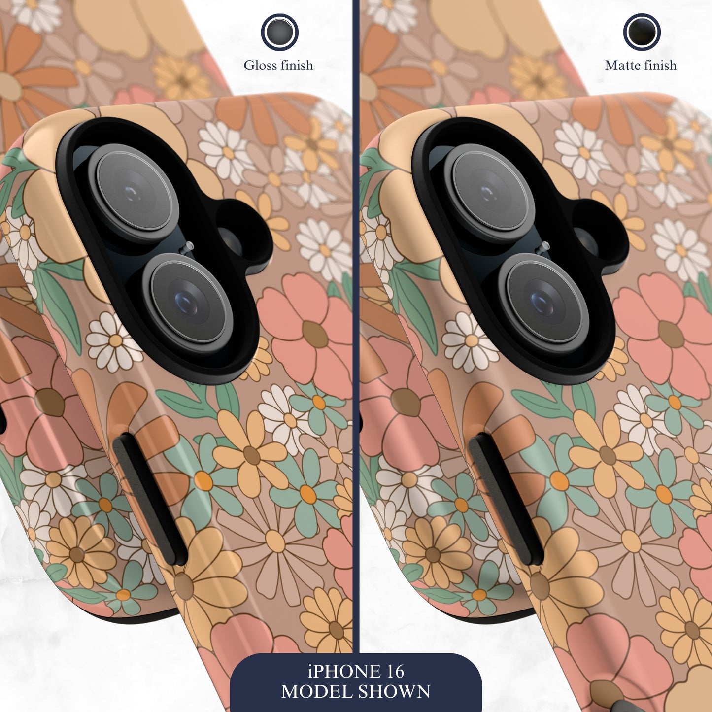 Retro Petals - iPhone Case Phone Case-aesthetic phone case-shockproof phone case-cute phone case-designer phone case-elegant phone case-luxury phone case-phone accessories-fashion accessory
