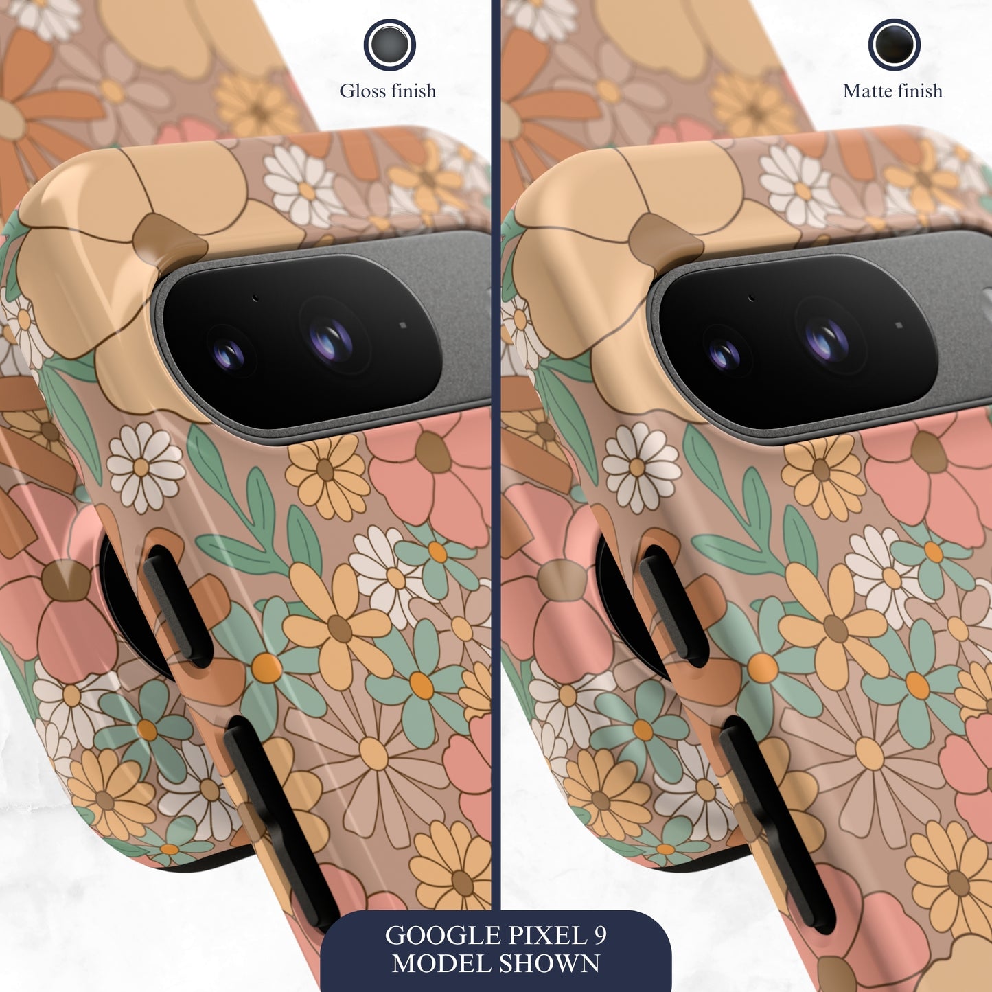 Retro Petals - Google Pixel Case Phone Case-aesthetic phone case-shockproof phone case-cute phone case-designer phone case-elegant phone case-luxury phone case-phone accessories-fashion accessory