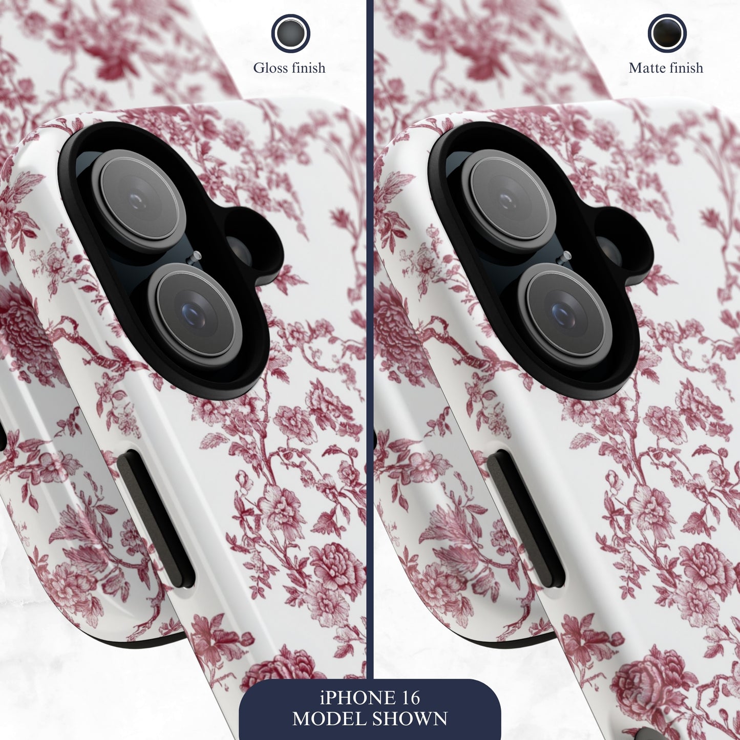 Scarlet Toile - iPhone Case Phone Case-aesthetic phone case-shockproof phone case-cute phone case-designer phone case-elegant phone case-luxury phone case-phone accessories-fashion accessory