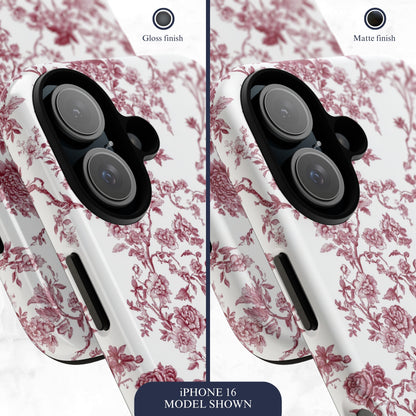 Scarlet Toile - iPhone Case Phone Case-aesthetic phone case-shockproof phone case-cute phone case-designer phone case-elegant phone case-luxury phone case-phone accessories-fashion accessory
