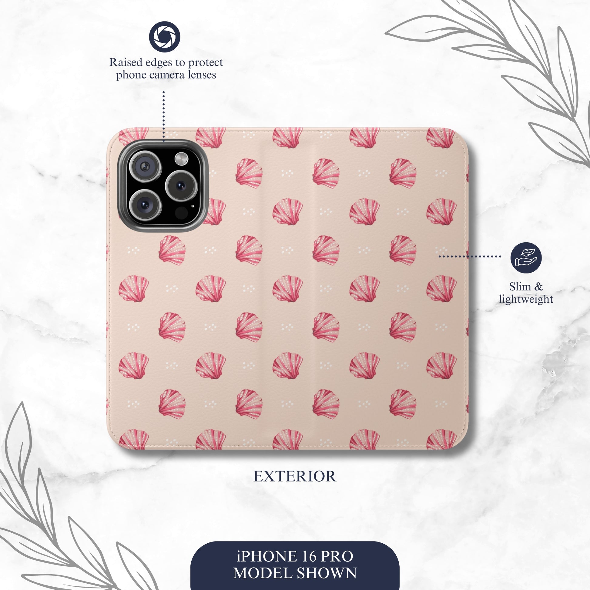 Coastal Vacation - iPhone Flip Case Wallet, Leather Folio Case Phone Case-aesthetic phone case-shockproof phone case-cute phone case-designer phone case-elegant phone case-luxury phone case-phone accessories-fashion accessory