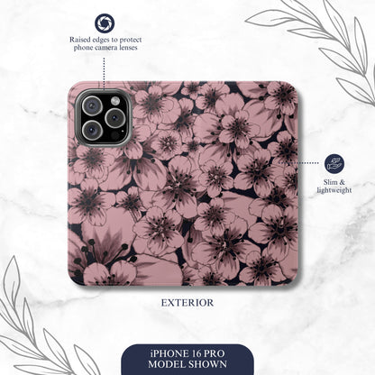 Feudal Beauty - iPhone Flip Case Wallet, Leather Folio Case Phone Case-aesthetic phone case-shockproof phone case-cute phone case-designer phone case-elegant phone case-luxury phone case-phone accessories-fashion accessory