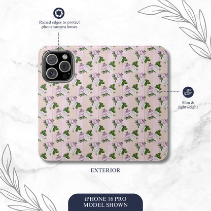 Softly Spoken - iPhone Flip Case Wallet, Leather Folio Case Phone Case-aesthetic phone case-shockproof phone case-cute phone case-designer phone case-elegant phone case-luxury phone case-phone accessories-fashion accessory