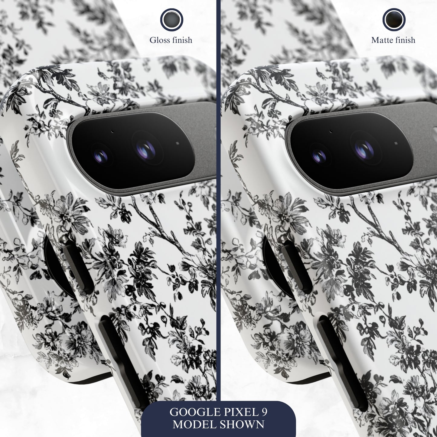 Noir Toile - Google Pixel Case Phone Case-aesthetic phone case-shockproof phone case-cute phone case-designer phone case-elegant phone case-luxury phone case-phone accessories-fashion accessory