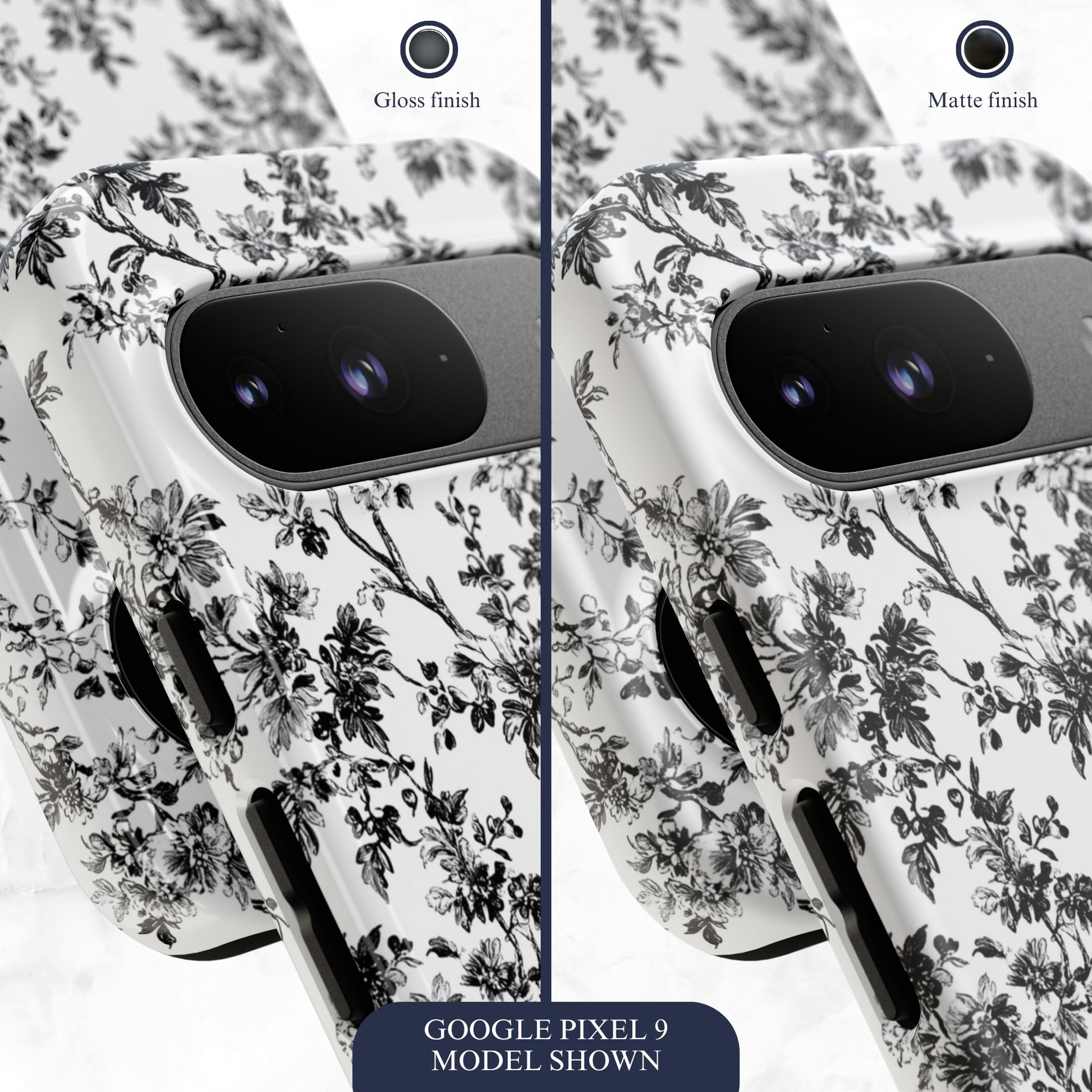 Noir Toile - Google Pixel Case Phone Case-aesthetic phone case-shockproof phone case-cute phone case-designer phone case-elegant phone case-luxury phone case-phone accessories-fashion accessory