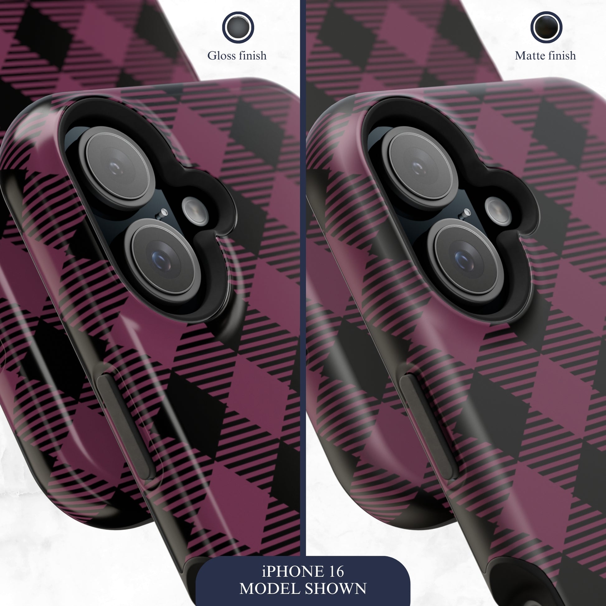 Plum Plaid - Magsafe iPhone Case Phone Case-aesthetic phone case-shockproof phone case-cute phone case-designer phone case-elegant phone case-luxury phone case-phone accessories-fashion accessory