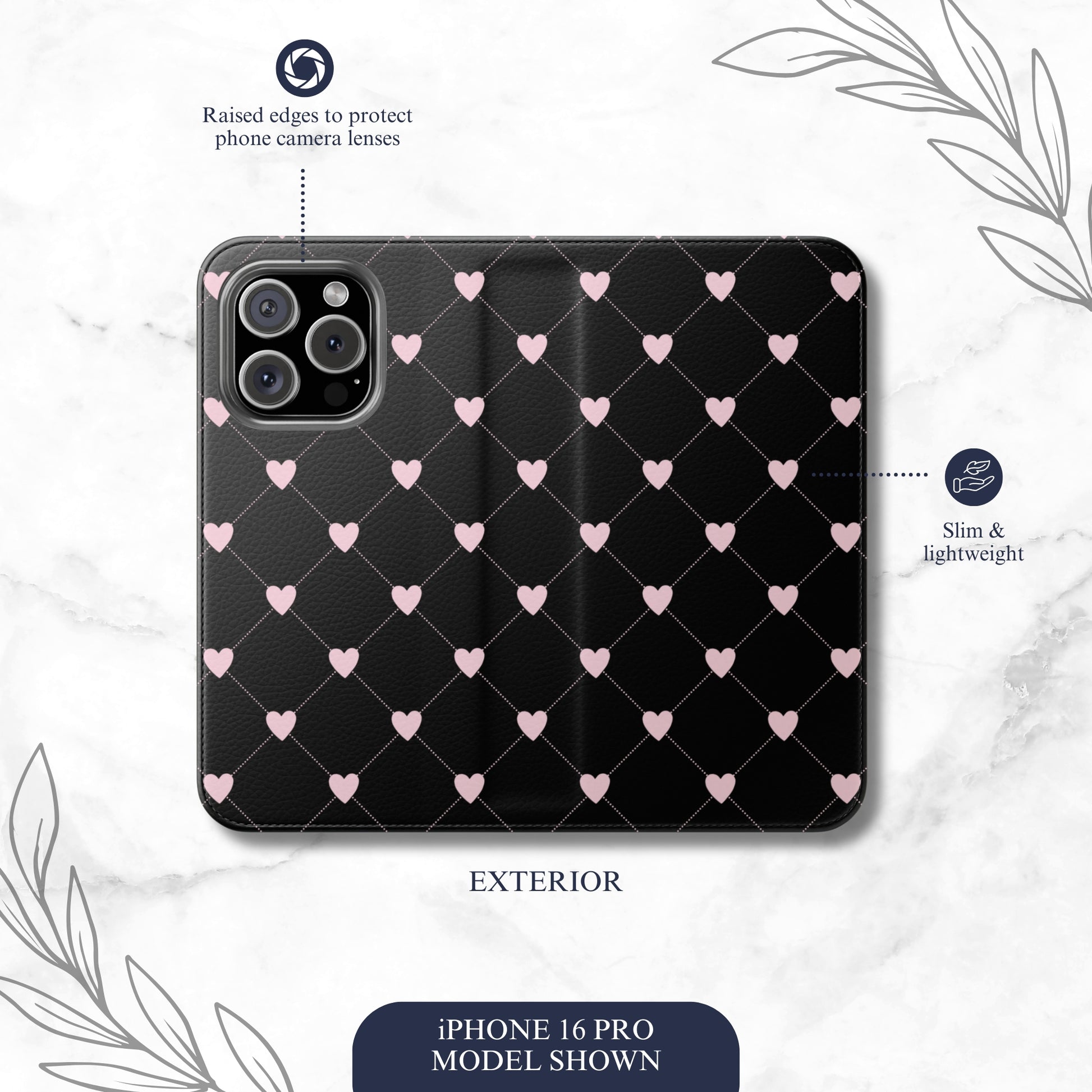 Dark Romance - iPhone Flip Case Wallet, Leather Folio Case Phone Case-aesthetic phone case-shockproof phone case-cute phone case-designer phone case-elegant phone case-luxury phone case-phone accessories-fashion accessory