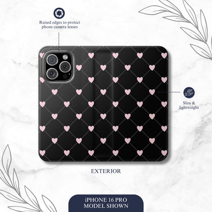 Dark Romance - iPhone Flip Case Wallet, Leather Folio Case Phone Case-aesthetic phone case-shockproof phone case-cute phone case-designer phone case-elegant phone case-luxury phone case-phone accessories-fashion accessory