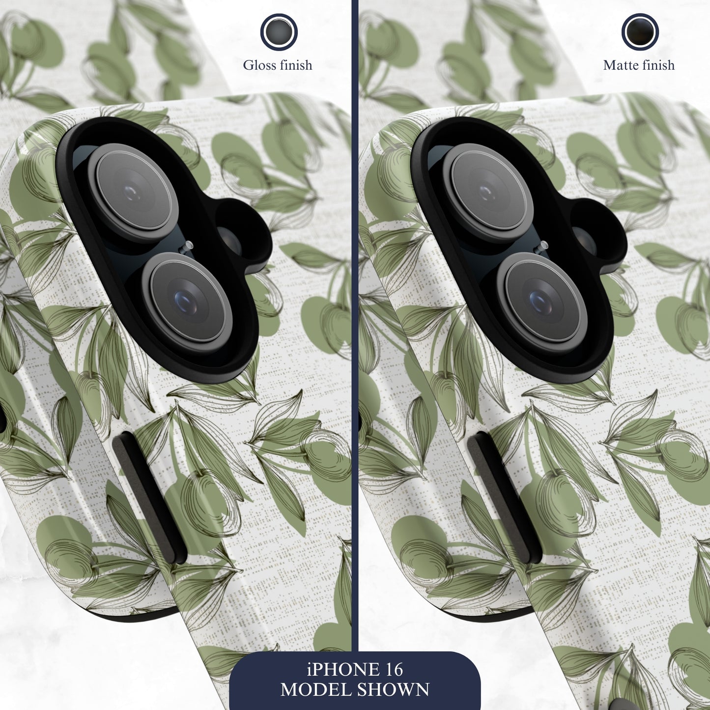 Olive Branch - iPhone Case Phone Case-aesthetic phone case-shockproof phone case-cute phone case-designer phone case-elegant phone case-luxury phone case-phone accessories-fashion accessory