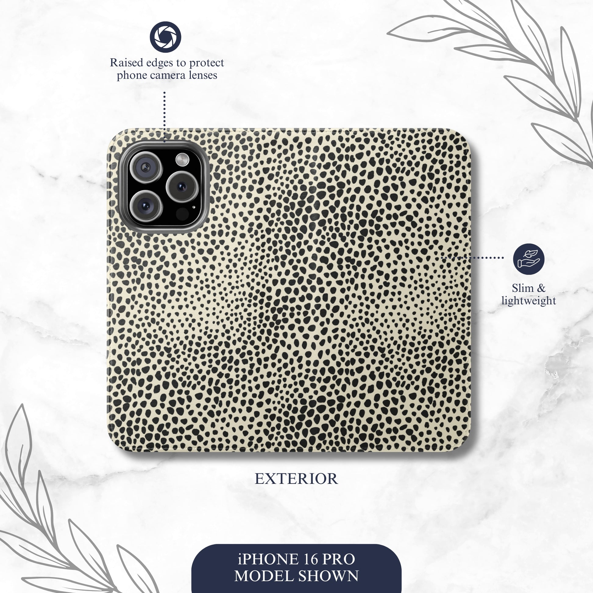 Vanilla Mocha - iPhone Flip Case Wallet, Leather Folio Case Phone Case-aesthetic phone case-shockproof phone case-cute phone case-designer phone case-elegant phone case-luxury phone case-phone accessories-fashion accessory