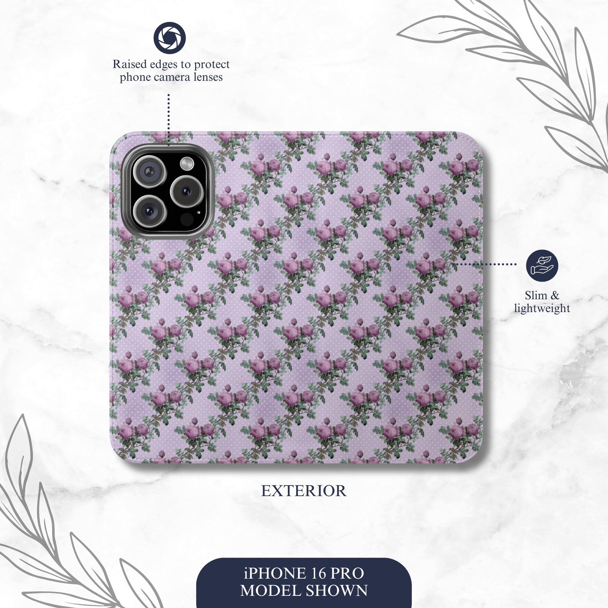 Just Because - iPhone Flip Case Wallet, Leather Folio Case Phone Case-aesthetic phone case-shockproof phone case-cute phone case-designer phone case-elegant phone case-luxury phone case-phone accessories-fashion accessory