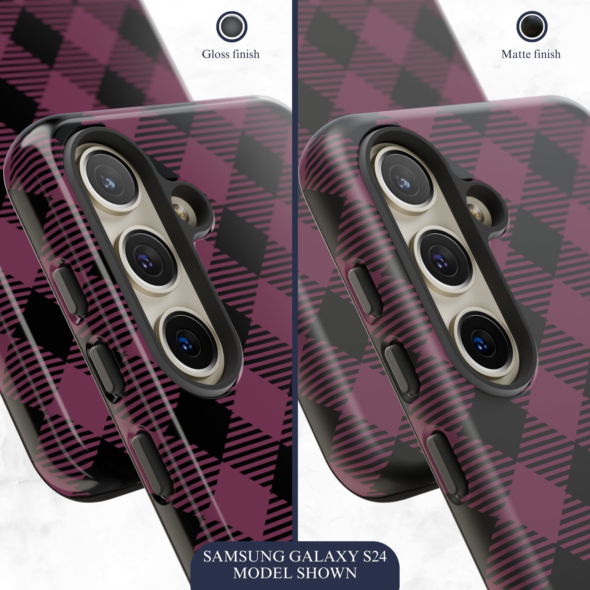 Plum Plaid - Samsung Galaxy Case Phone Case-aesthetic phone case-shockproof phone case-cute phone case-designer phone case-elegant phone case-luxury phone case-phone accessories-fashion accessory
