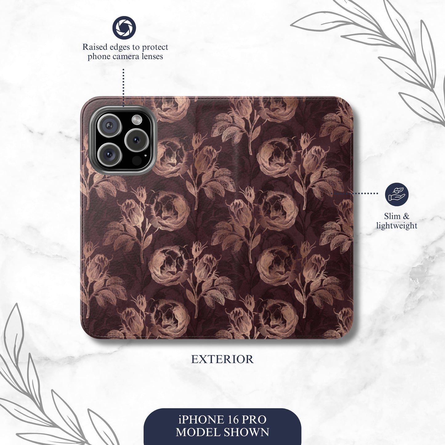 Indulge - iPhone Flip Case Wallet, Leather Folio Case Phone Case-aesthetic phone case-shockproof phone case-cute phone case-designer phone case-elegant phone case-luxury phone case-phone accessories-fashion accessory
