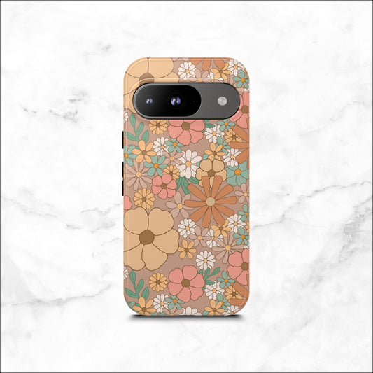 Retro Petals - Google Pixel Case Phone Case-aesthetic phone case-shockproof phone case-cute phone case-designer phone case-elegant phone case-luxury phone case-phone accessories-fashion accessory