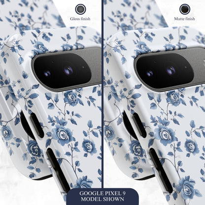 Porcelain Petals - Google Pixel Case Phone Case-aesthetic phone case-shockproof phone case-cute phone case-designer phone case-elegant phone case-luxury phone case-phone accessories-fashion accessory