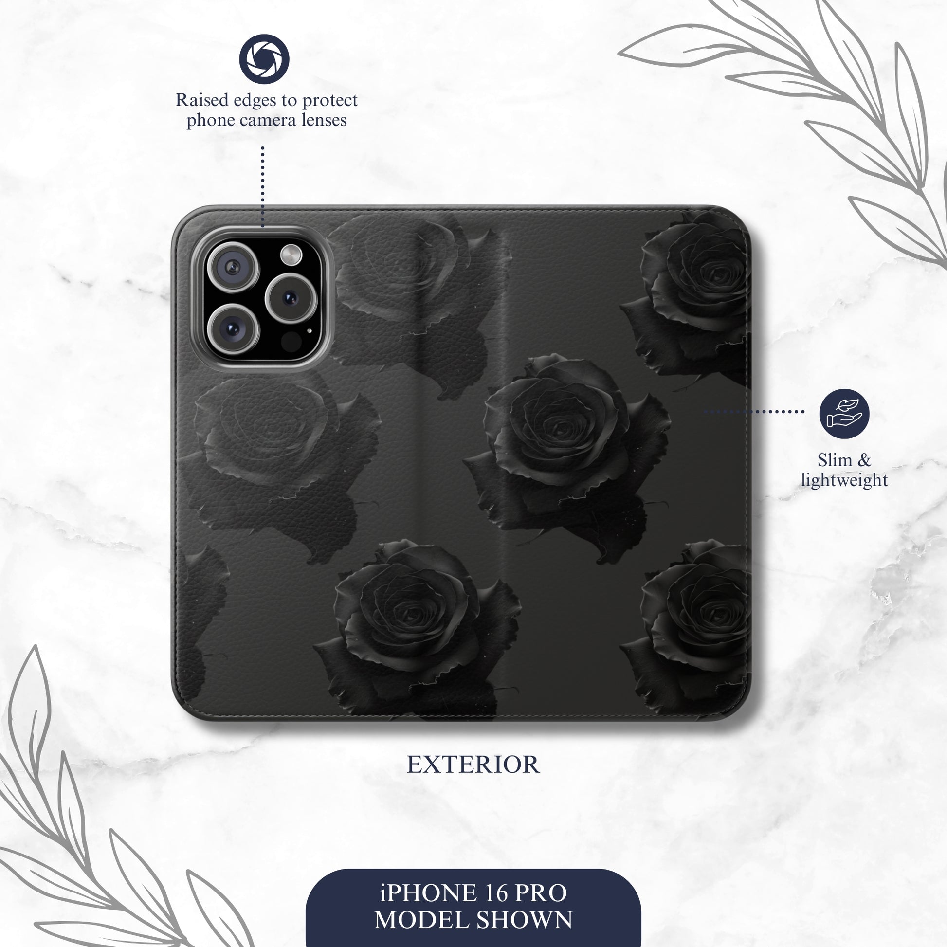 Dark Mystery - iPhone Flip Case Wallet, Leather Folio Case Phone Case-aesthetic phone case-shockproof phone case-cute phone case-designer phone case-elegant phone case-luxury phone case-phone accessories-fashion accessory