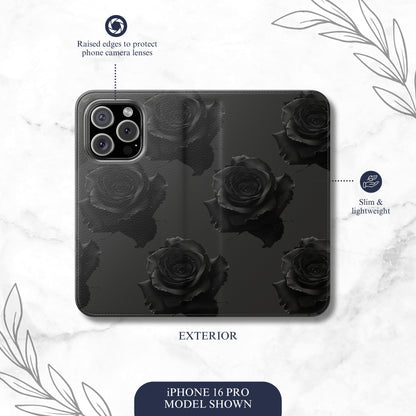 Dark Mystery - iPhone Flip Case Wallet, Leather Folio Case Phone Case-aesthetic phone case-shockproof phone case-cute phone case-designer phone case-elegant phone case-luxury phone case-phone accessories-fashion accessory
