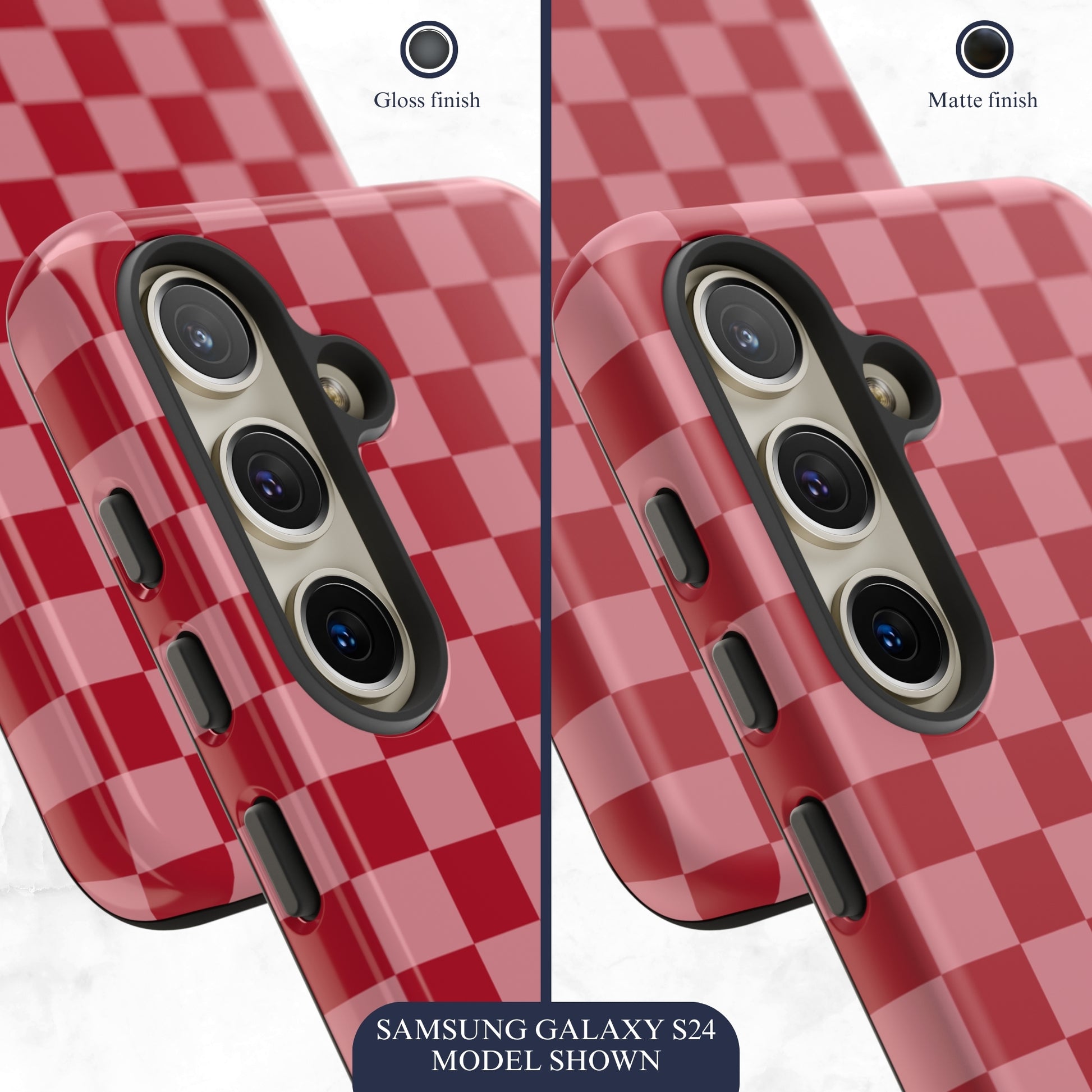 Crimson Check - Samsung Galaxy Case Phone Case-aesthetic phone case-shockproof phone case-cute phone case-designer phone case-elegant phone case-luxury phone case-phone accessories-fashion accessory