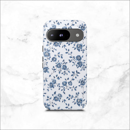 Porcelain Petals - Google Pixel Case Phone Case-aesthetic phone case-shockproof phone case-cute phone case-designer phone case-elegant phone case-luxury phone case-phone accessories-fashion accessory