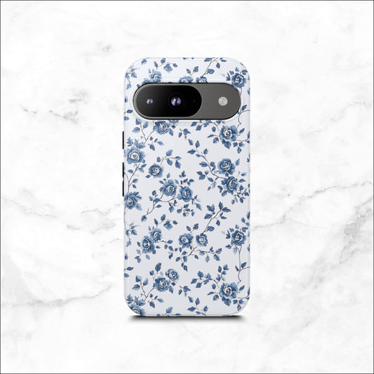 Porcelain Petals - Google Pixel Case Phone Case-aesthetic phone case-shockproof phone case-cute phone case-designer phone case-elegant phone case-luxury phone case-phone accessories-fashion accessory