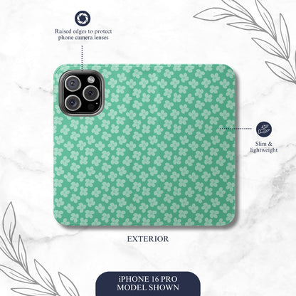 Dewdrop - iPhone Flip Case Wallet, Leather Folio Case Phone Case-aesthetic phone case-shockproof phone case-cute phone case-designer phone case-elegant phone case-luxury phone case-phone accessories-fashion accessory