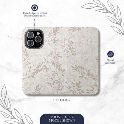 Ash - iPhone Flip Case Wallet, Leather Folio Case Phone Case-aesthetic phone case-shockproof phone case-cute phone case-designer phone case-elegant phone case-luxury phone case-phone accessories-fashion accessory