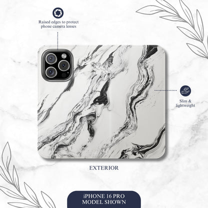 Contrast - iPhone Flip Case Wallet, Leather Folio Case Phone Case-aesthetic phone case-shockproof phone case-cute phone case-designer phone case-elegant phone case-luxury phone case-phone accessories-fashion accessory