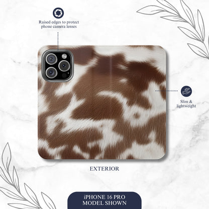 Cowgirl Ranch - iPhone Flip Case Wallet, Leather Folio Case Phone Case-aesthetic phone case-shockproof phone case-cute phone case-designer phone case-elegant phone case-luxury phone case-phone accessories-fashion accessory