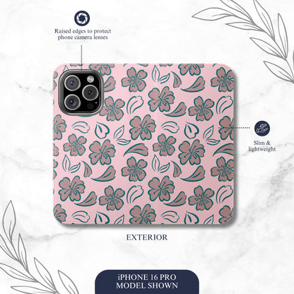 Lazy Afternoon - iPhone Flip Case Wallet, Leather Folio Case Phone Case-aesthetic phone case-shockproof phone case-cute phone case-designer phone case-elegant phone case-luxury phone case-phone accessories-fashion accessory