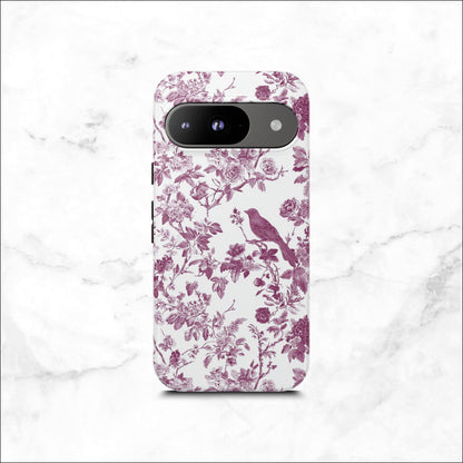 Mauve Toile - Google Pixel Case Phone Case-aesthetic phone case-shockproof phone case-cute phone case-designer phone case-elegant phone case-luxury phone case-phone accessories-fashion accessory