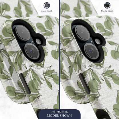 Olive Branch - Magsafe iPhone Case Phone Case-aesthetic phone case-shockproof phone case-cute phone case-designer phone case-elegant phone case-luxury phone case-phone accessories-fashion accessory