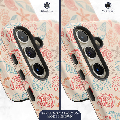Saltwater Shells - Samsung Galaxy Case Phone Case-aesthetic phone case-shockproof phone case-cute phone case-designer phone case-elegant phone case-luxury phone case-phone accessories-fashion accessory