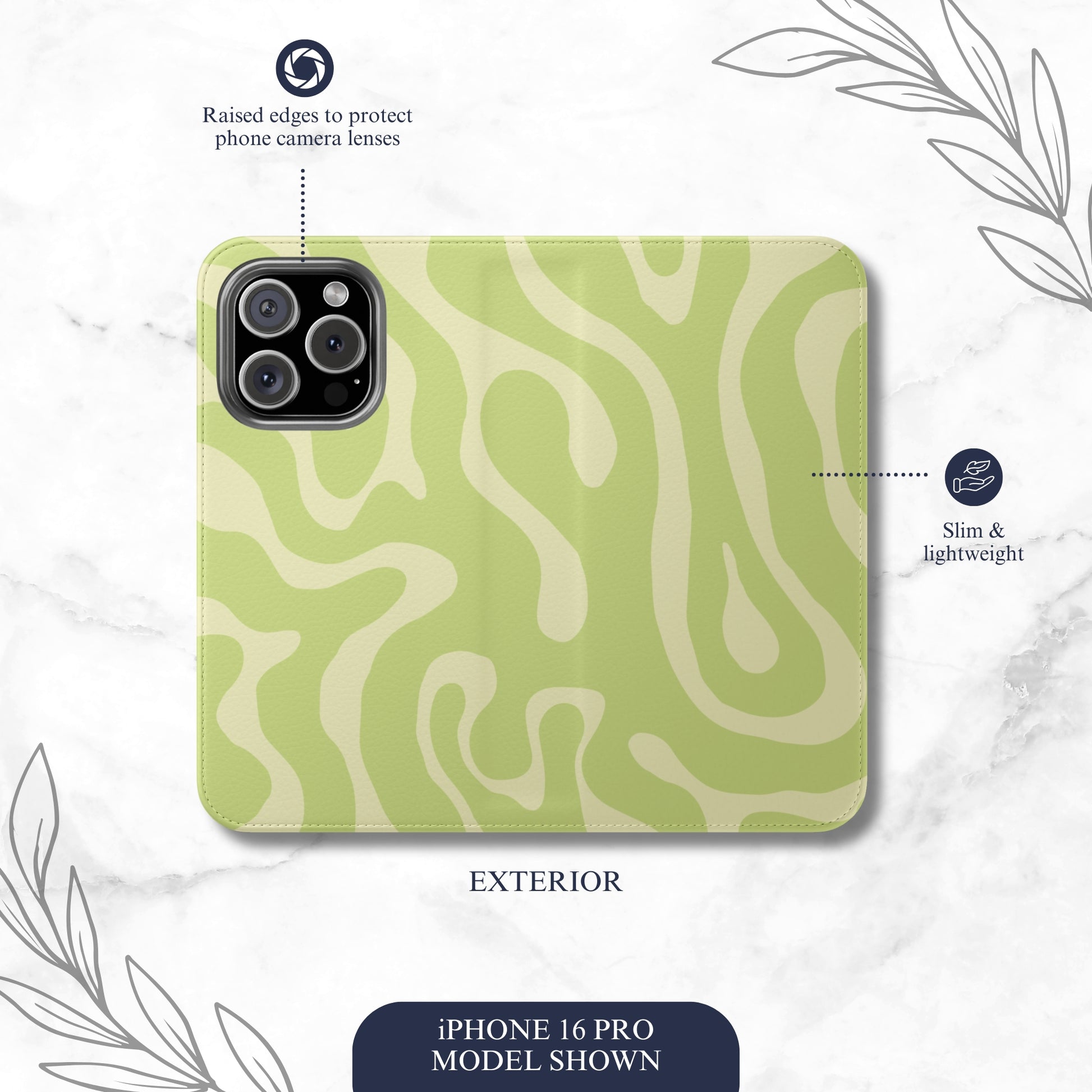 Fresh Feeling - iPhone Flip Case Wallet, Leather Folio Case Phone Case-aesthetic phone case-shockproof phone case-cute phone case-designer phone case-elegant phone case-luxury phone case-phone accessories-fashion accessory