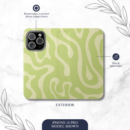 Fresh Feeling - iPhone Flip Case Wallet, Leather Folio Case Phone Case-aesthetic phone case-shockproof phone case-cute phone case-designer phone case-elegant phone case-luxury phone case-phone accessories-fashion accessory