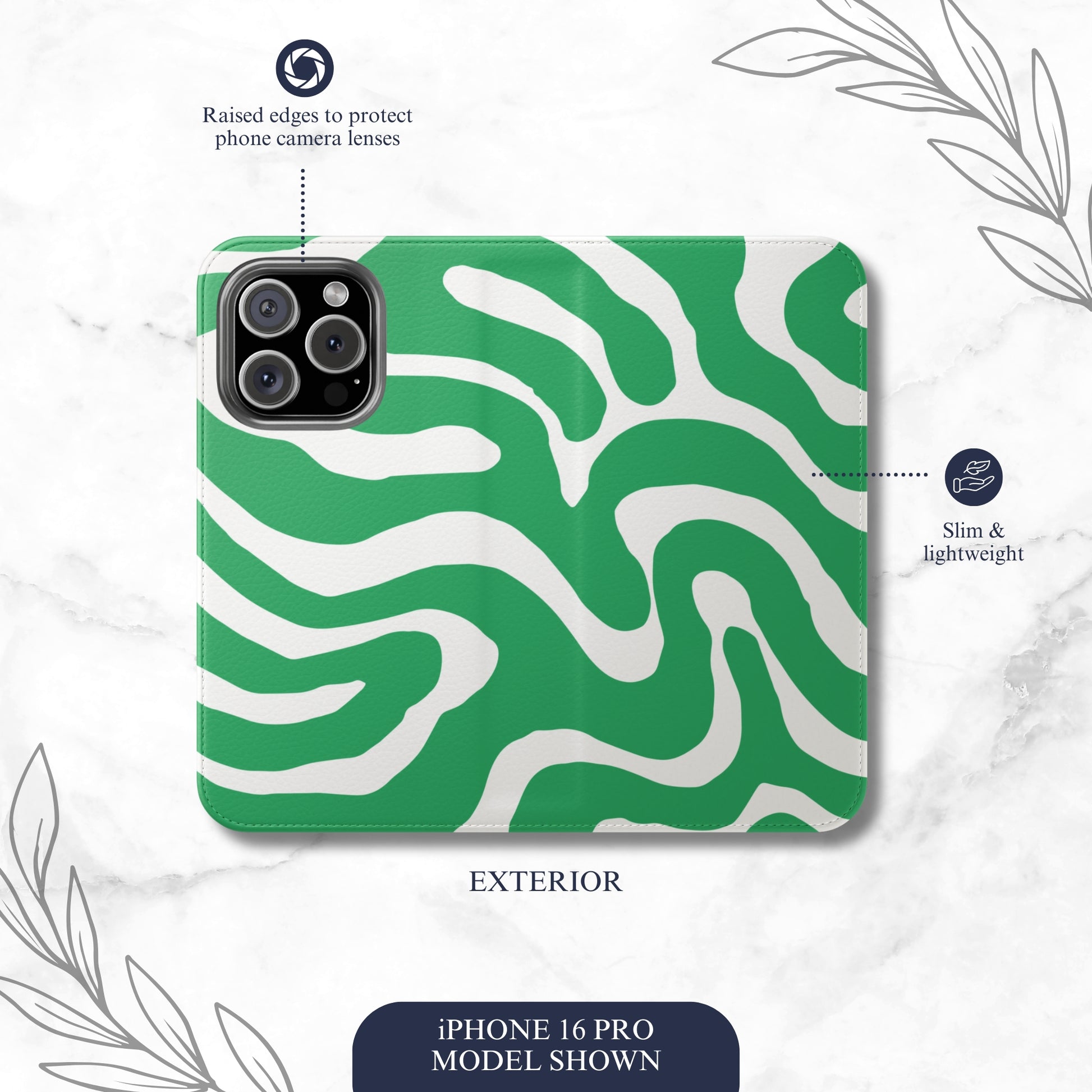 Pistachio - iPhone Flip Case Wallet, Leather Folio Case Phone Case-aesthetic phone case-shockproof phone case-cute phone case-designer phone case-elegant phone case-luxury phone case-phone accessories-fashion accessory