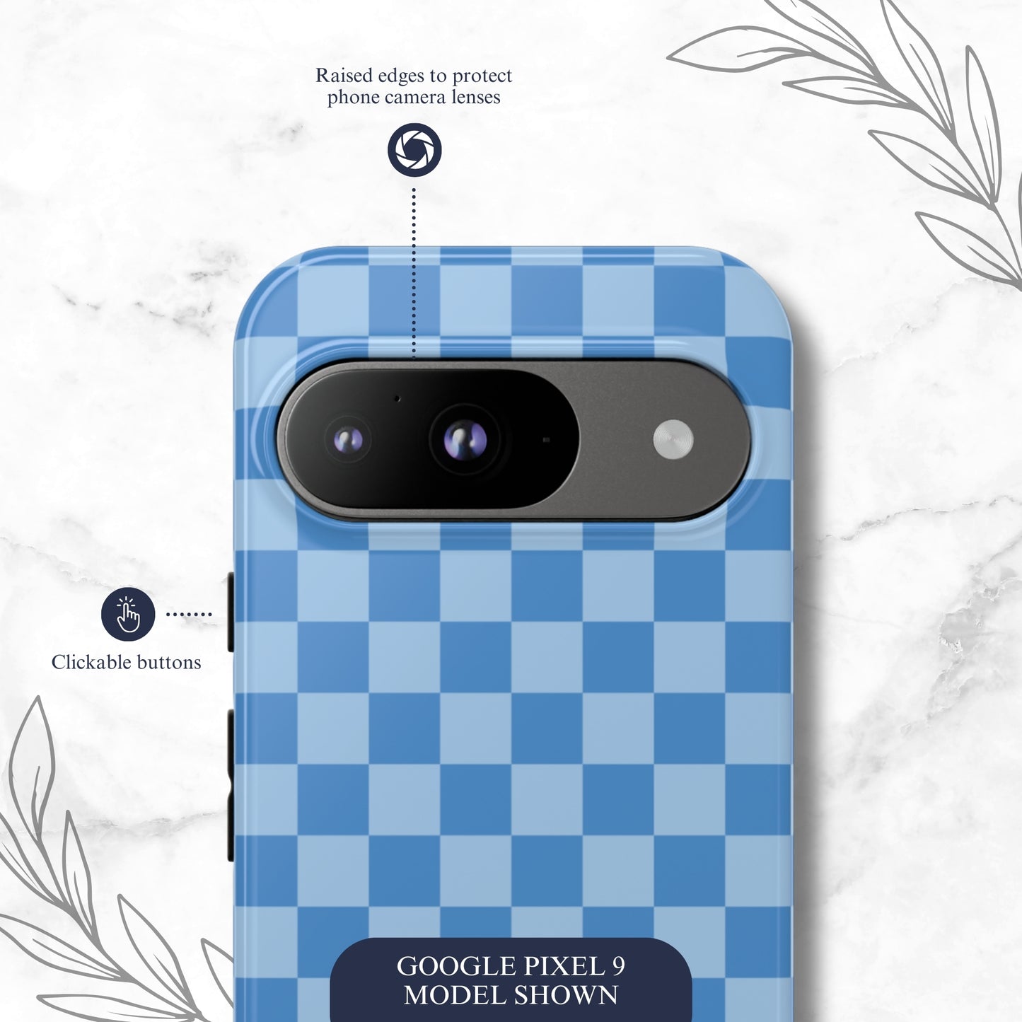 Coastal Check - Google Pixel Case Phone Case-aesthetic phone case-shockproof phone case-cute phone case-designer phone case-elegant phone case-luxury phone case-phone accessories-fashion accessory