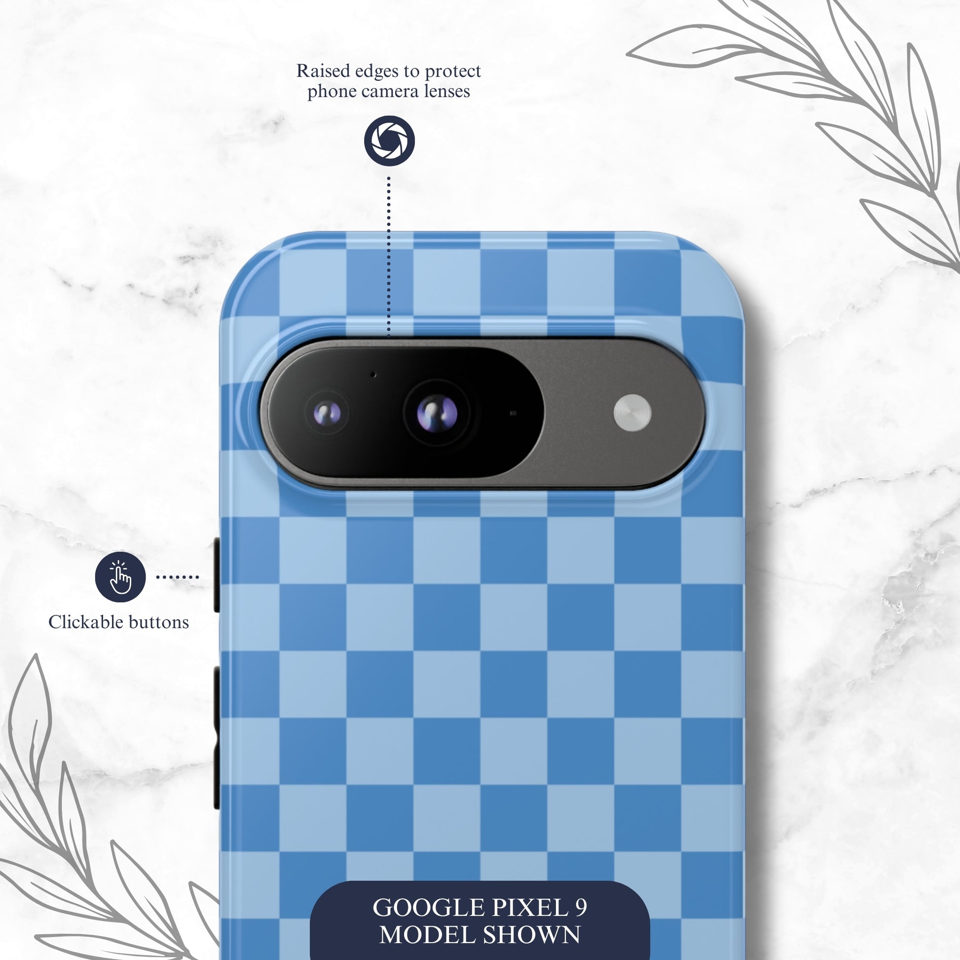 Coastal Check - Google Pixel Case Phone Case-aesthetic phone case-shockproof phone case-cute phone case-designer phone case-elegant phone case-luxury phone case-phone accessories-fashion accessory