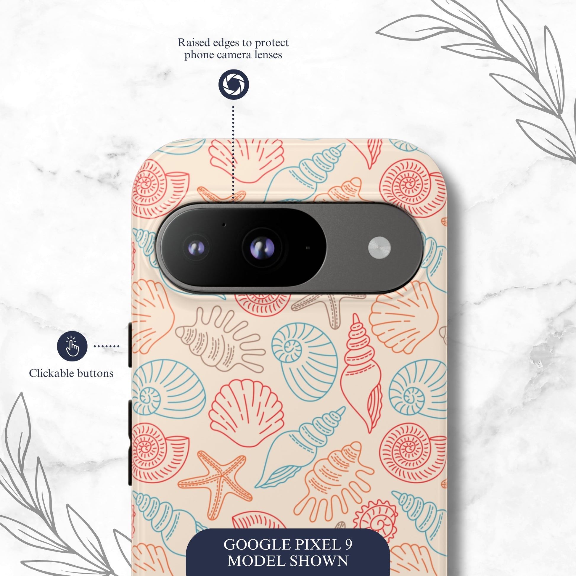 Saltwater Shells - Google Pixel Case Phone Case-aesthetic phone case-shockproof phone case-cute phone case-designer phone case-elegant phone case-luxury phone case-phone accessories-fashion accessory