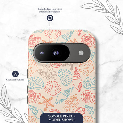 Saltwater Shells - Google Pixel Case Phone Case-aesthetic phone case-shockproof phone case-cute phone case-designer phone case-elegant phone case-luxury phone case-phone accessories-fashion accessory