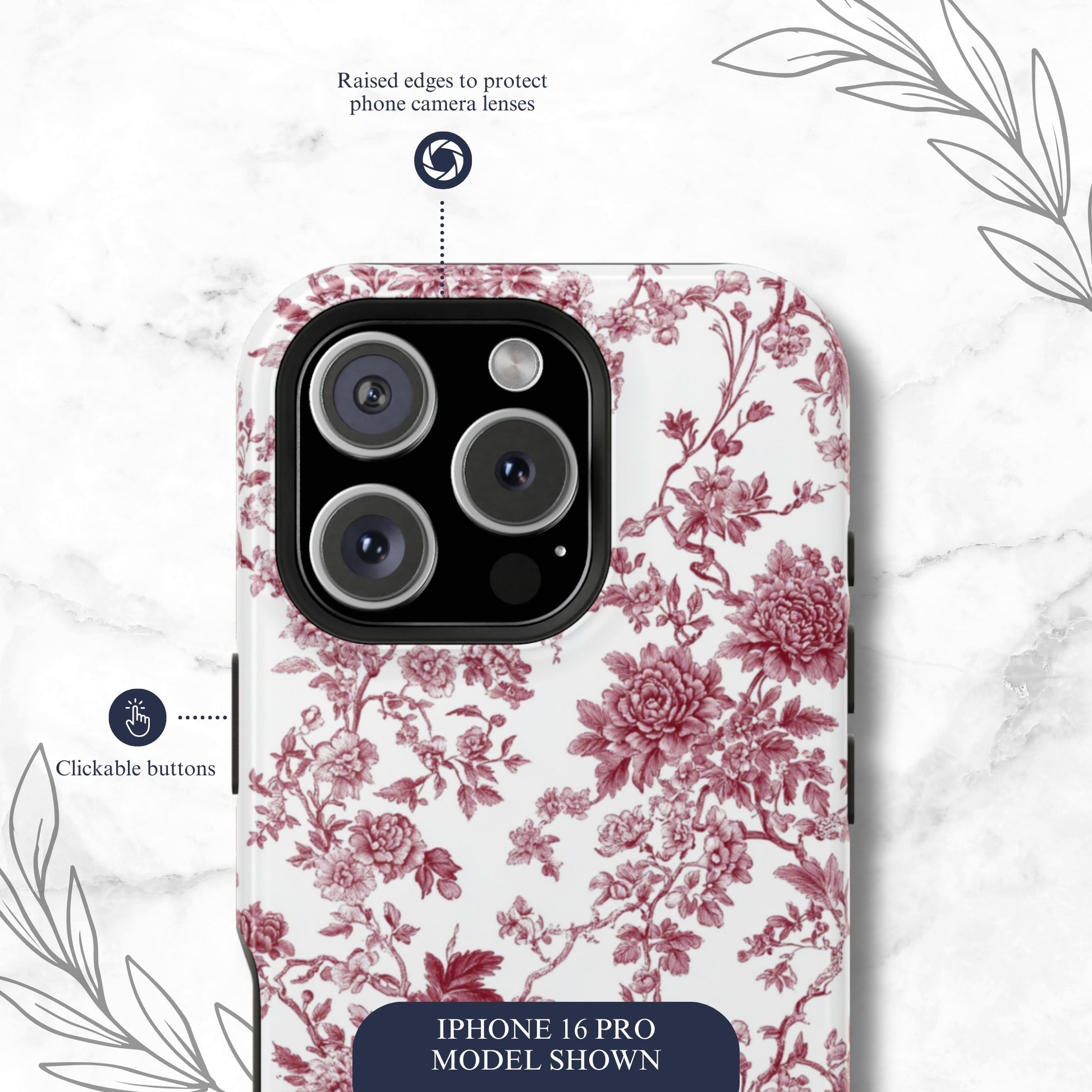 Scarlet Toile - Magsafe iPhone Case Phone Case-aesthetic phone case-shockproof phone case-cute phone case-designer phone case-elegant phone case-luxury phone case-phone accessories-fashion accessory