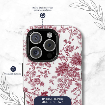 Scarlet Toile - Magsafe iPhone Case Phone Case-aesthetic phone case-shockproof phone case-cute phone case-designer phone case-elegant phone case-luxury phone case-phone accessories-fashion accessory